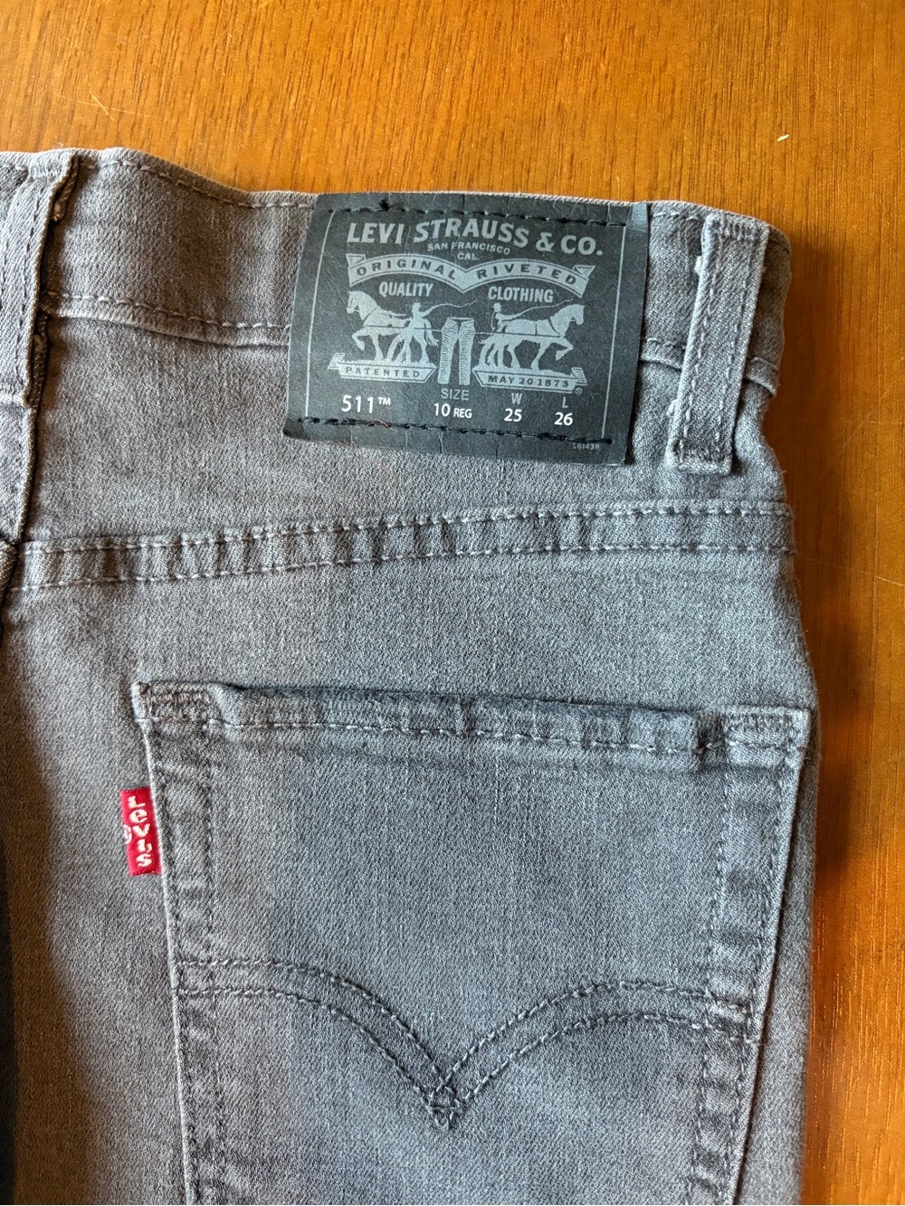 Levi's Boy’s 511 Slim Skinny Jeans Grey - 25 x 26 (10)